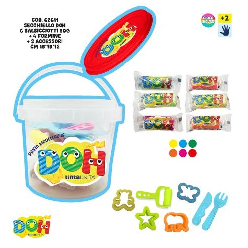 Pasta modellabile Tinta Unita Doh secchiello...