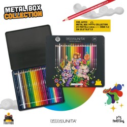 Pastelli Mina 4.2 Tinta Unita Fraffrog confezione di latta da 24 pezzi
