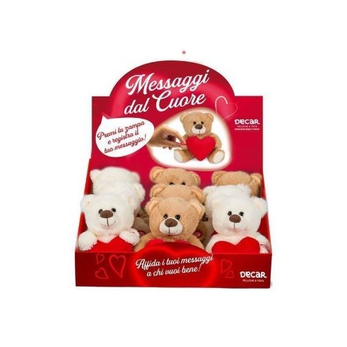 Peluche orsetto 15cm con registrazione vocale...