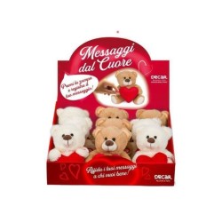 Peluche orsetto 15cm con registrazione vocale colori assortiti