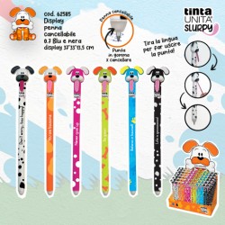 Penna gel cancellabile 0.7 Slurpy cane inchiostro blu modelli assortiti