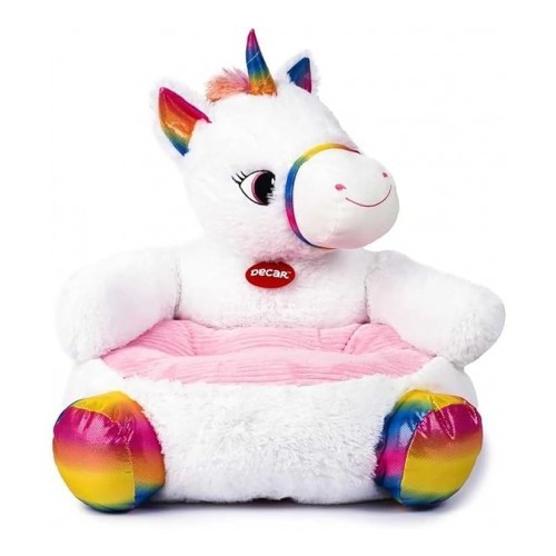 Poltroncina in peluche Unicorno 50x50x50cm