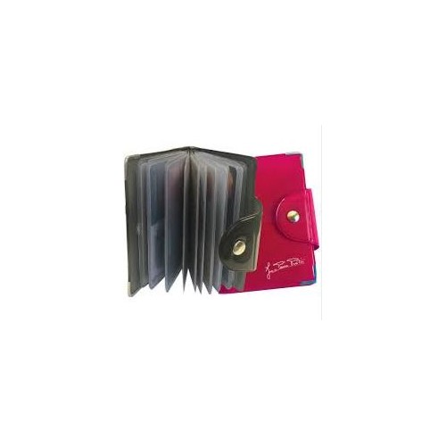 Portacard a libro con bottone 20 tasche