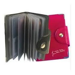Portacard a libro con bottone 20 tasche