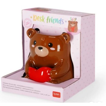 Portapenne in Ceramica - Teddy Bear - Desk Friends Legami