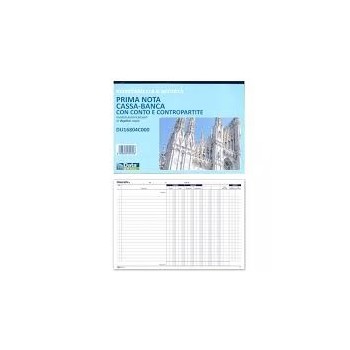 Prima nota Cassa-Banca autoricalcante duplice copia
