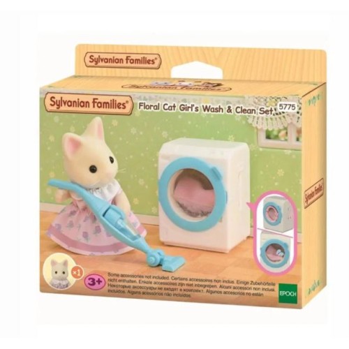 Sylvanian Families Floral Cat Girl's Wash &...