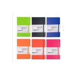 Taccuino Notebook formato A5 con elastico 96 pagine bianche colori assortiti
