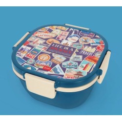 Contenitore Porta Pranzo 1700 ml - Travel Stickers - Lunch Box Legami
