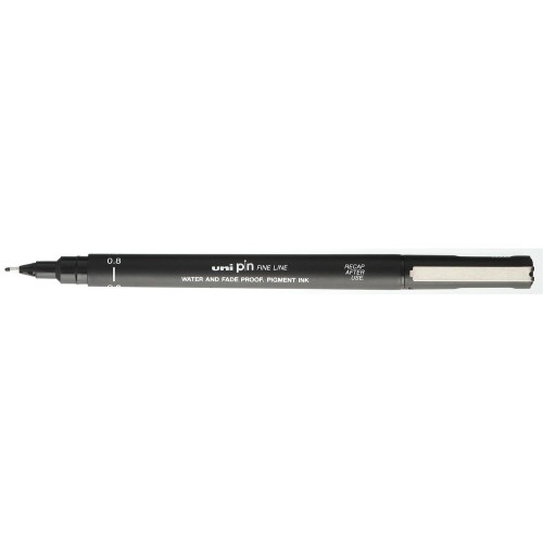 Pennarello graduato 08mm nero UniPin Pigmentato