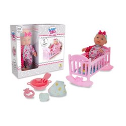 Baby Teo Dolce Bebé 25cm con set culla