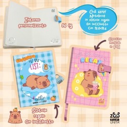 Diario segreto Capibara in gift box Tinta Unita Zoo
