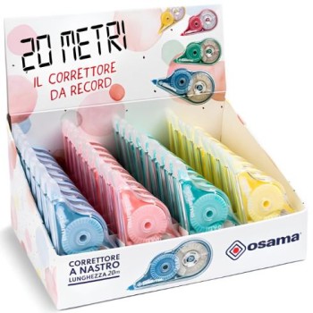 Correttore a nastro 20 metri colori assortiti pastel