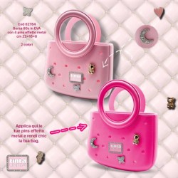 Borsa anni 80 in Eva con 4 pins effetto metal