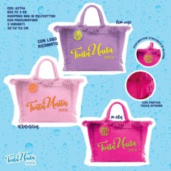 Borsa Shopping Bag con profumatore in PVC Tinta Unita Juice