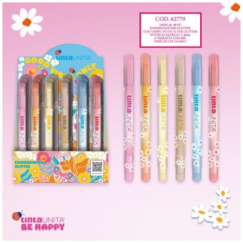 Evidenziatori Glitterati colori assortiti Tinta...