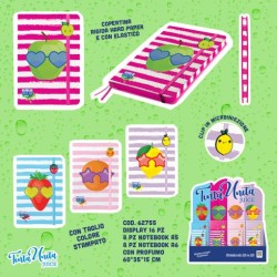 Notebook profumato con elastico A6 Tinta Unita Juice