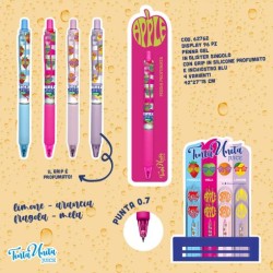 Penna Gel 0,7 con grip in silicone profumato e inchiostro blu Tinta Unita Juice