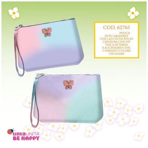 Pouch Pochette Gradient con laccetto Tinta...