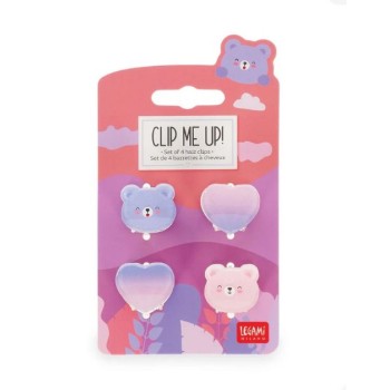 Set di 4 Mini Mollette per Capelli Teddy - Clip me up!...
