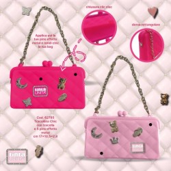 Tracollina in silicone con 5 pins Tinta Unita Click&Chick