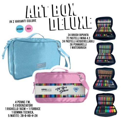 Deluxe Art Box Tinta Unita 72 Pastelli, 24...