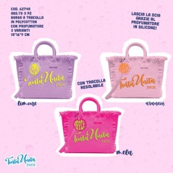 Borsa Mini Bag con manici, tracolla e profumatore Tinta Unita Juice