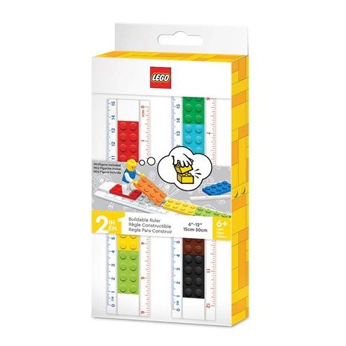 LEGO SET 2 RIGHELLI + PERSONAGGIO 15 CM - 30 CM