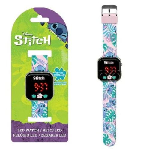 Orologio da polso Led Stitch e Angel cinturino...