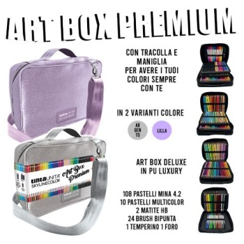 Premium Art Box 118 Pastelli Tinta Unita, 24 Brush...