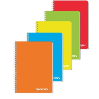 Maxi Quaderno A4 spiralato 1R colori assortiti