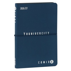 AGENDA ACCADEMICA DIARIO 2026/2027 13 MESI SETTIMANALE MEDIO COMIX U YOUNIVERCITY BLU