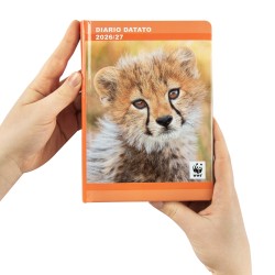 DIARIO DATATO 2026/2027 12 MESI WWF LEOPARDO ILLUSTRATO
