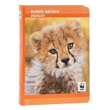 DIARIO DATATO 2026/2027 12 MESI WWF LEOPARDO ILLUSTRATO