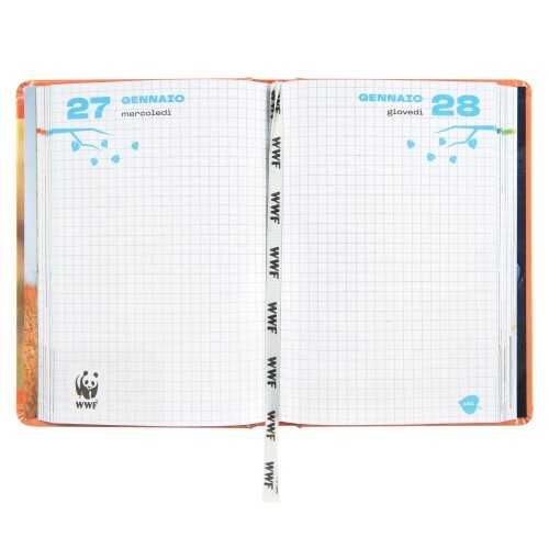 DIARIO DATATO 2026/2027 12 MESI WWF LEOPARDO...