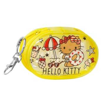 PORTATUTTO OVALE GIALLO HELLO KITTY LEISURE