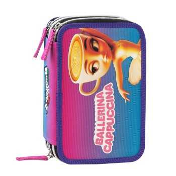 ASTUCCIO PORTACOLORI 3 ZIP BRAINROT BALLERINA