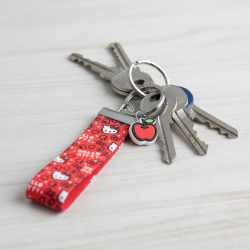 PORTACHIAVI NASTRO ROSSO HELLO KITTY LEISURE