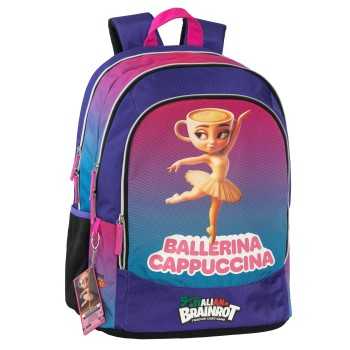 ZAINO SCUOLA BALLERINA CAPPUCCINA SKIFIDOL ITALIAN BRAINROT