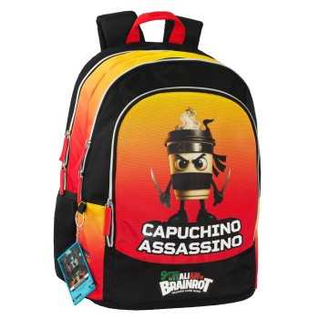 ZAINO SCUOLA ORGANIZZATO CAPPUCCINO SKIFIDOL ITALIAN...