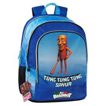 ZAINO SCUOLA ORGANIZZATO TUNG TUNG SKIFIDOL ITALIAN BRAINROT