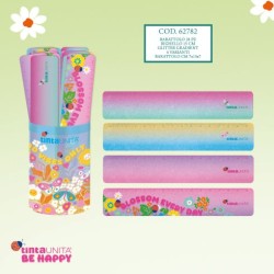 Righello 15 cm in plastica Tinta Unita Be Happy colori assortiti