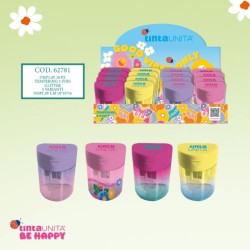 Temperamatite a 3 fori Tinta Unita Be Happy colori assortiti