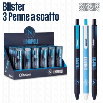 Set da 3 penne a scatto SSC Napoli