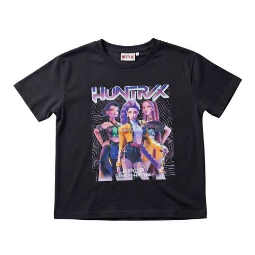 T-Shirt K-Pop Demon Hunters Huntrix nera