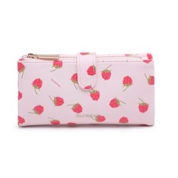 Portafogli donna rettangolare Naj-Oleari Rubina Lamponi Rosa