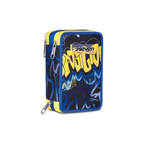 ASTUCCIO PORTACOLORI 3 ZIP SEVEN HIDDEN SPOT BOY