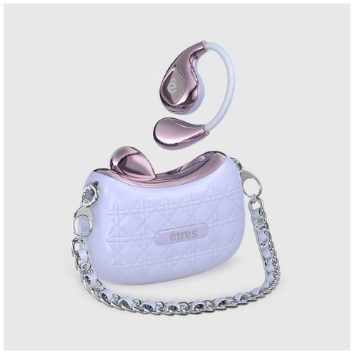 Etres Auricolari Bluetooth con Borsetta - Lilla