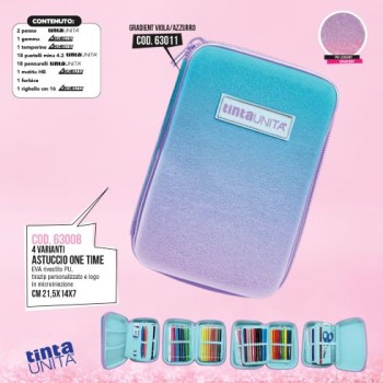 Astuccio One Time Gradient Viola/Azzurro Tinta Unita Glamour