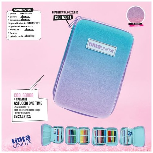 Astuccio One Time Gradient Viola/Azzurro Tinta...